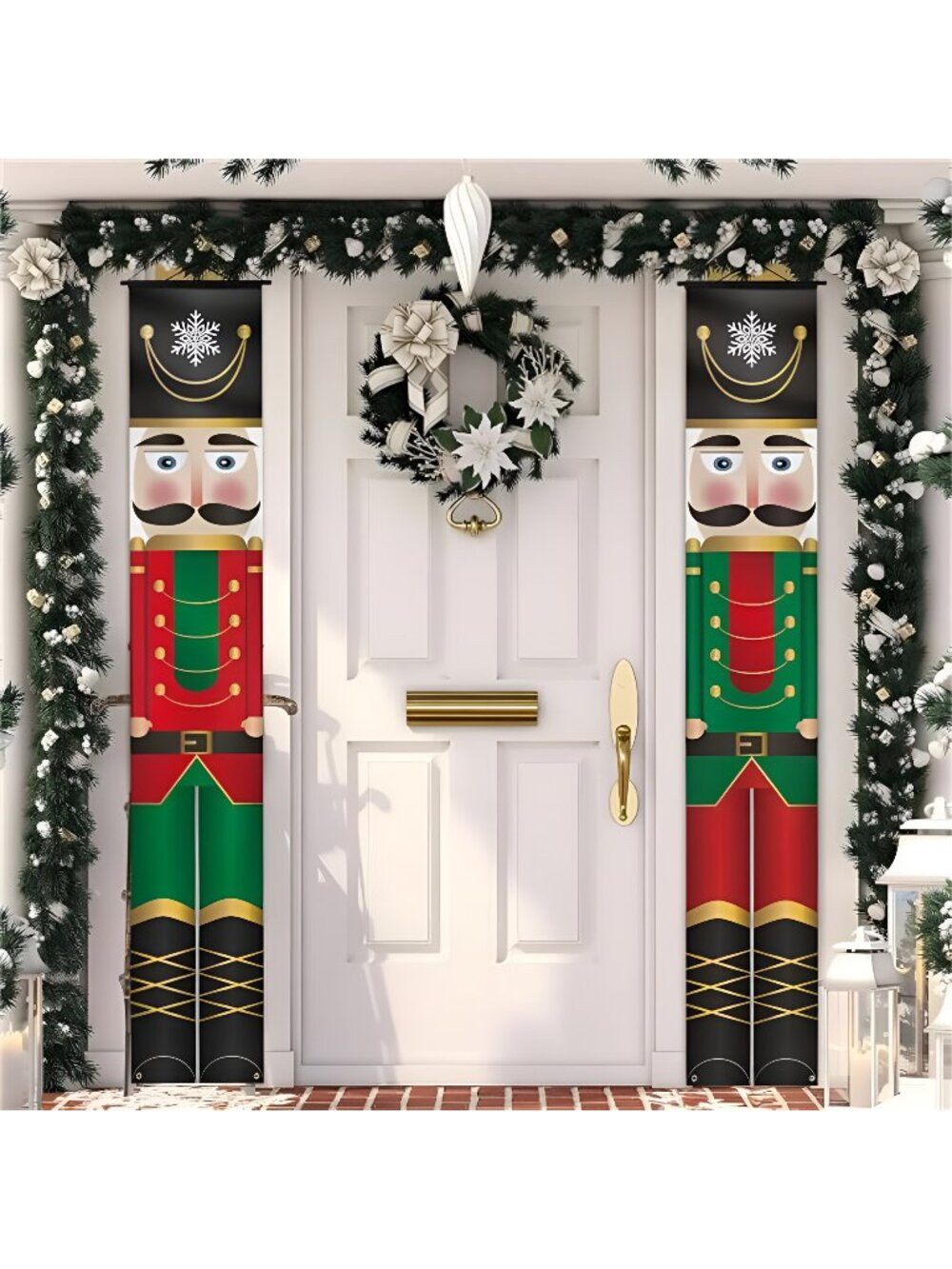 2pcs Christmas Nutcracker Door Banners Christmas Door Decor Nutcracker Banners
